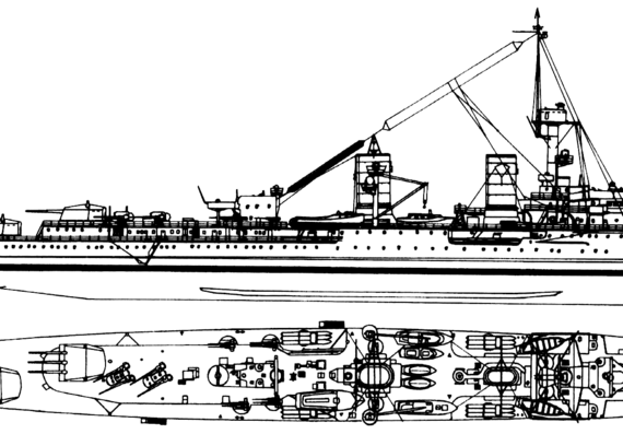 Крейсер DKM Konigsberg 1938 [Light Cruiser] - чертежи, габариты, рисунки
